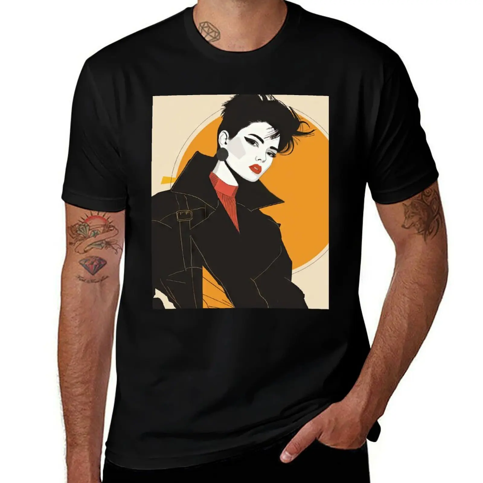 

Kate - Ode to Patrick Nagel T-Shirt Summer Holiday Casual Tee