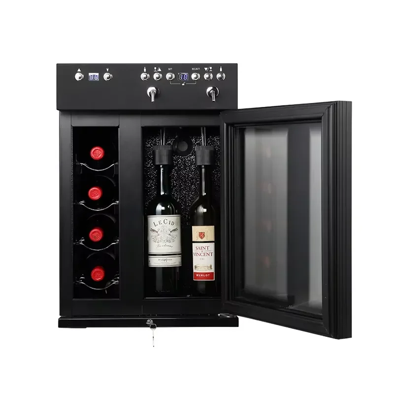 Electric Dual Zone Wine Refrigerator Stainless Steel Built-In Cabinet Constant Temperature Eco-Friendly Household Use