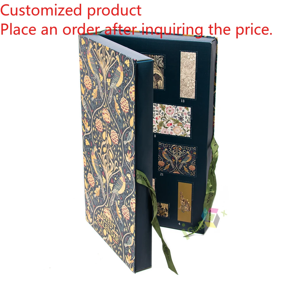 

Customized queryLuxury logo Custom Printing Rigid Magnetic Closure Chocolate 24 Days Advent Calendar Gift Packaging Boxes with H