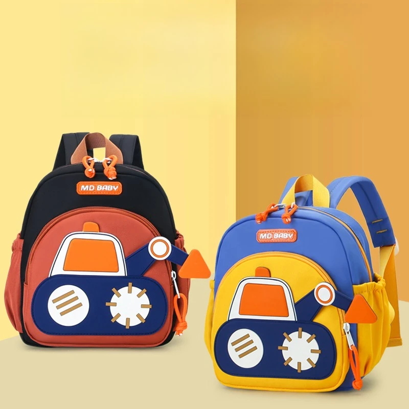 Cartoon Excavator Kids Backpack 2