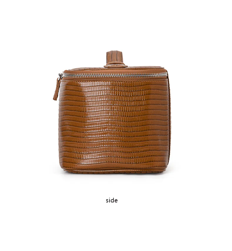 Aidrani Echtleder-Kosmetiktasche mit Eidechsenmuster, große Kapazität, Handtasche, Damentasche, Aufbewahrungstasche, Reise-Toilettentasche – Detail 12