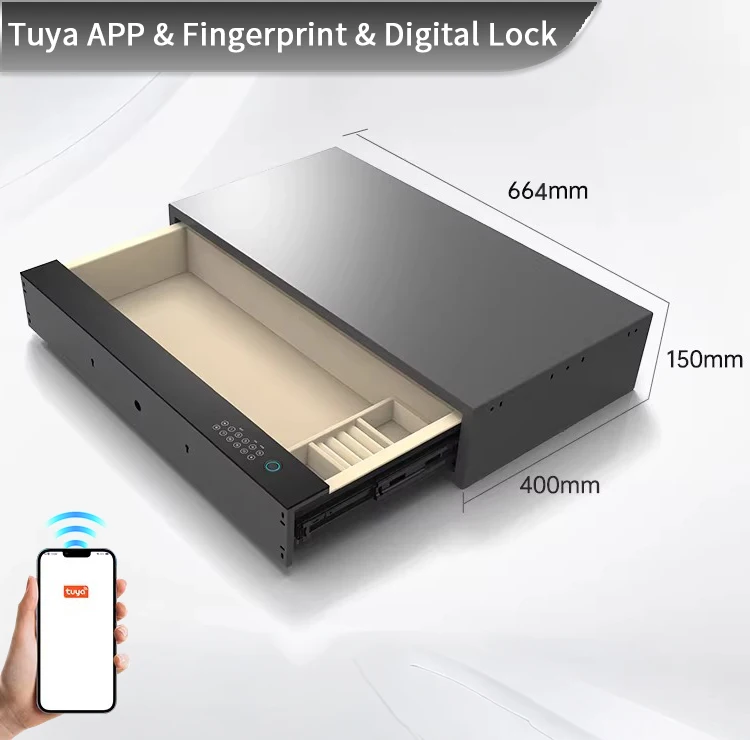 Smart hidden wardrobe sliding safe modern home wardrobe design biometric fingerprint electronic cash cabinet