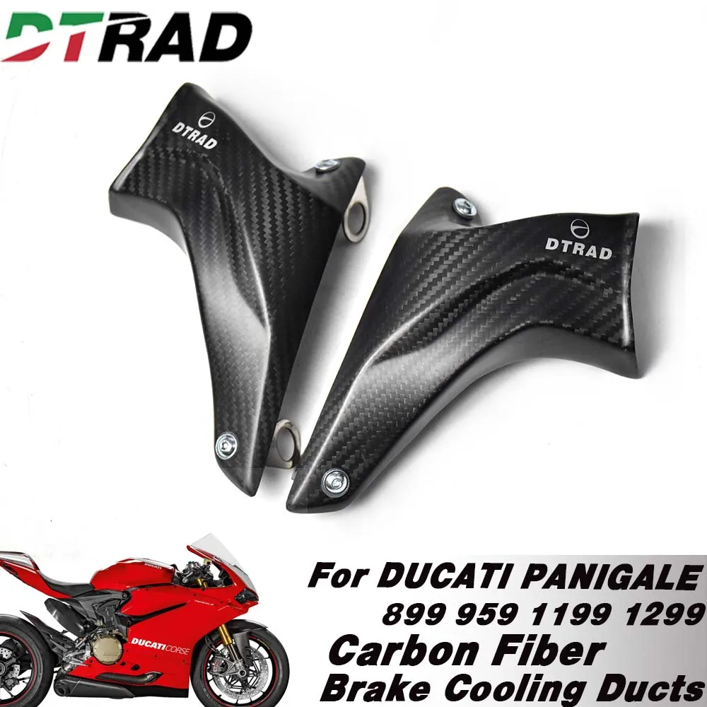 

For DUCATI Panigale 899 959 1199 1299 100MM Caliper Airduct Cover Carbon Fiber Brake Ducts Cooling System Motorcycle Accessories
