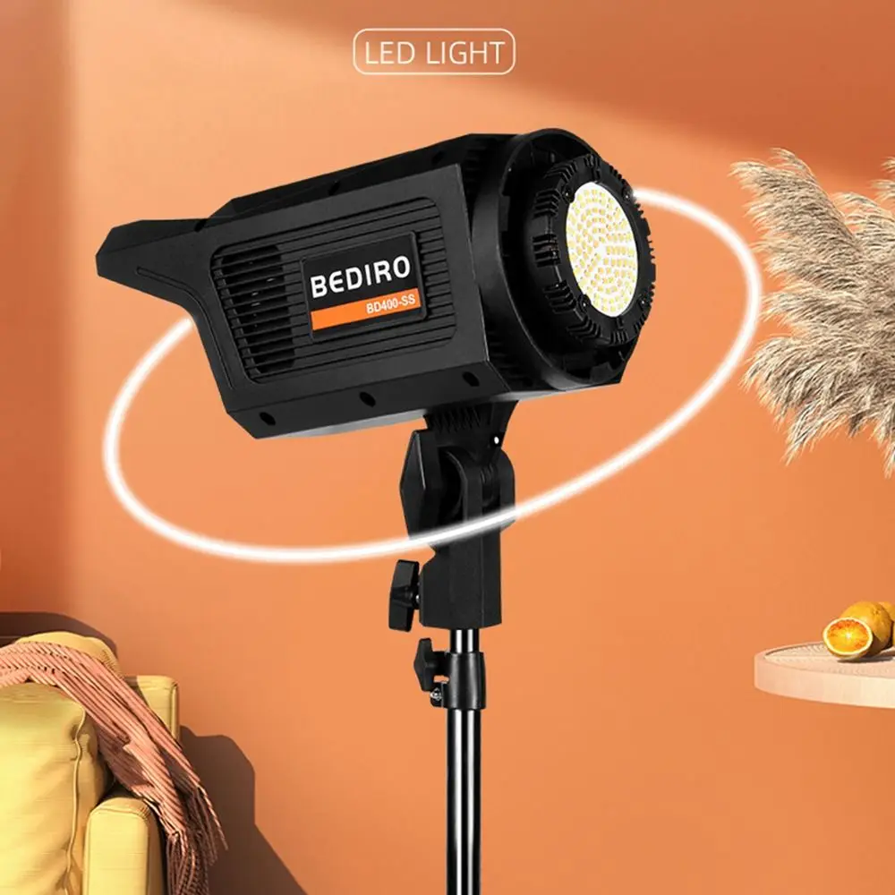 

New 100W Studio Flash Light 6500K Bowens Mount LED Modeling Lamp Angle Adjust Strobe Light Live Streaming