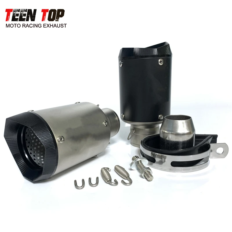 

Universal Motorcycle Exhaust 51mm Stainless Escape Moto Silencer Muffler For Yamaha R1 MT09 R6 Racing AR Motobike Exhaust Elbow