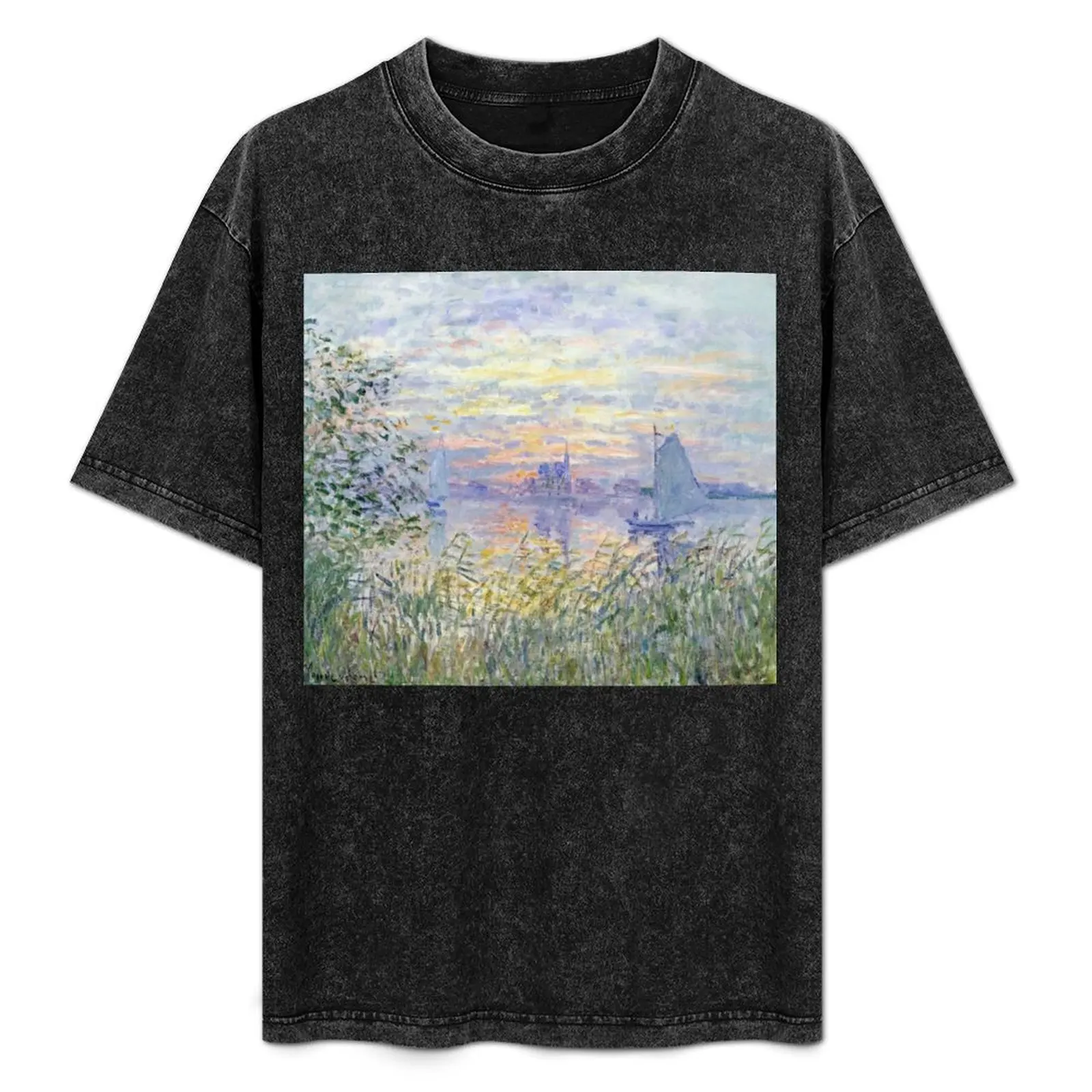 Claude Monet 'Soleil Couchant Sur la Seine à Lavacourt' - Sunset on The Seine T-Shirt shirts graphic mens shirts graphic tee