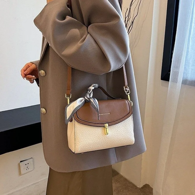 

ladies casual leather look handbag women medium pu leather tote bag fashion solid color shopping travel bag