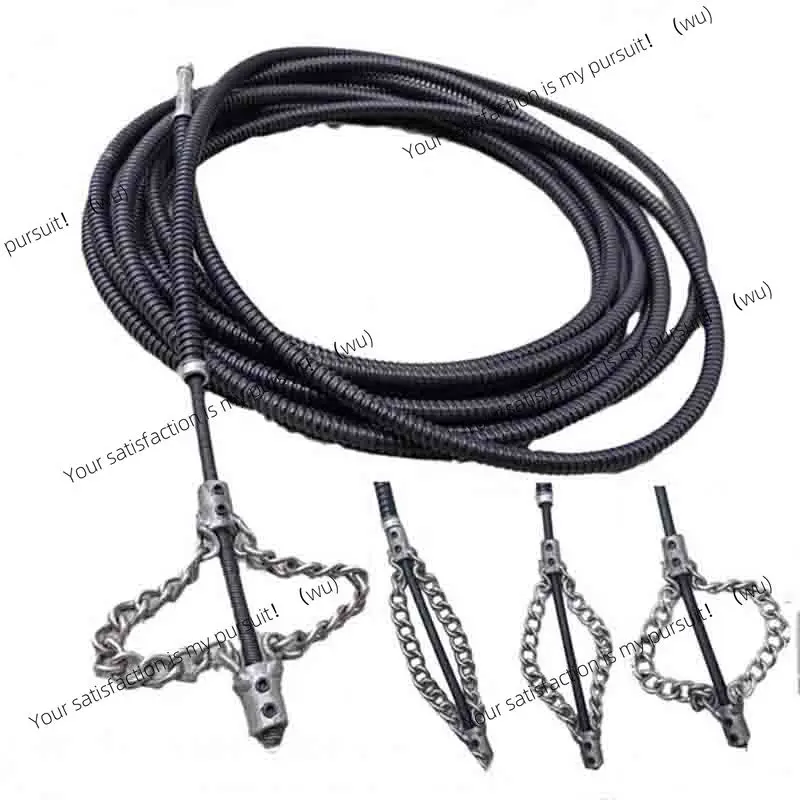 1-5 Meter Electric dredging sewer special tool artifact solid chain dredging spring oil pollution blocked pipeline dredging tool
