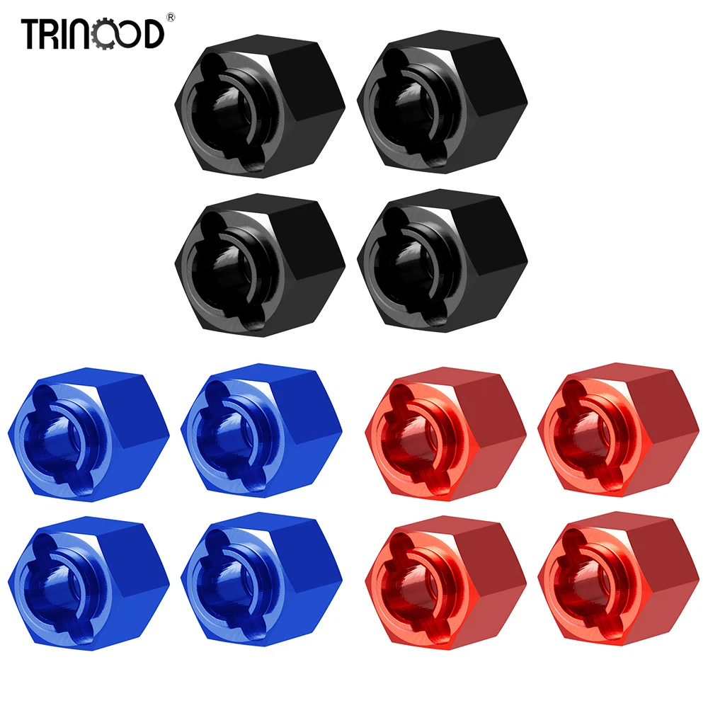 

TRINOOD 4pcs Aluminium Alloy 7mm Thickness Wheel Hex Hub Adapter For 1/18 Ascent Rock Crawler Car Upgrade Parts