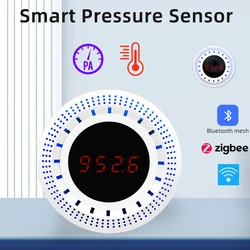Tuya Smart Atmospheric Pressure Sensor with Temperature Smart Life APP Smart Pressure Gauge Atmospheric Pressure