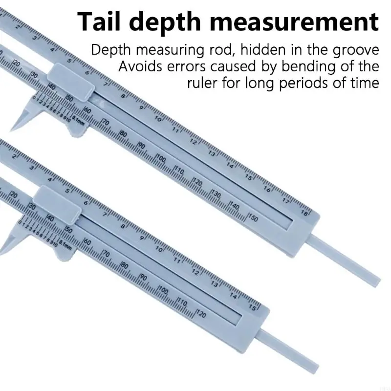 Doppelskala-Mikrometer-Messschieber aus Kunststoff für die Messung der Durchmesserdicke 0–120 mm, 0–150 mm