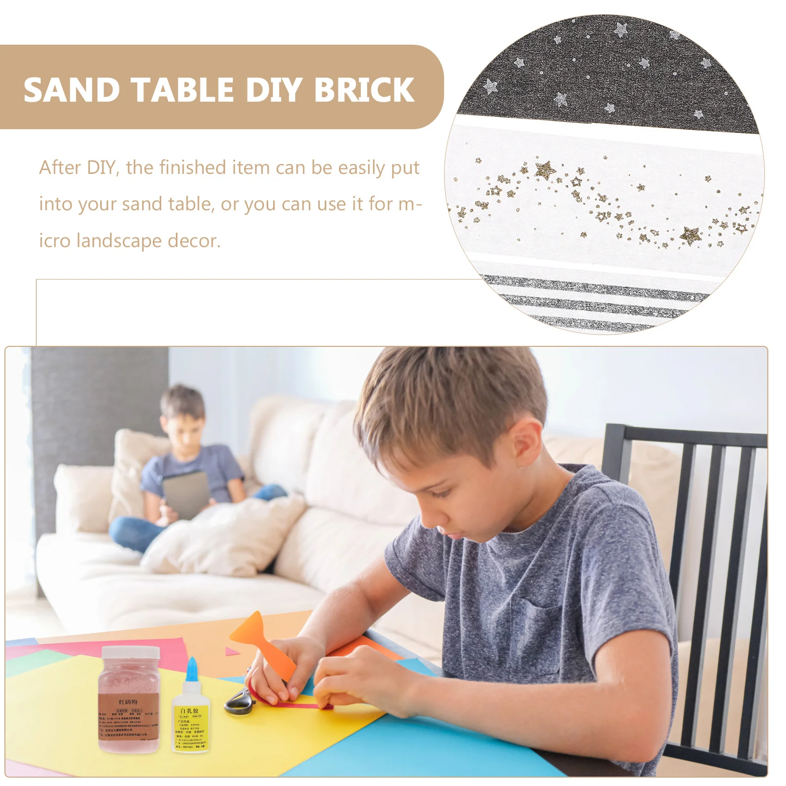 

1 set 1 Set Mini Brick Making Materials Compact Diy Sand Table Construction Kit For Kids Building Scene Brick Landscape Diy Mold