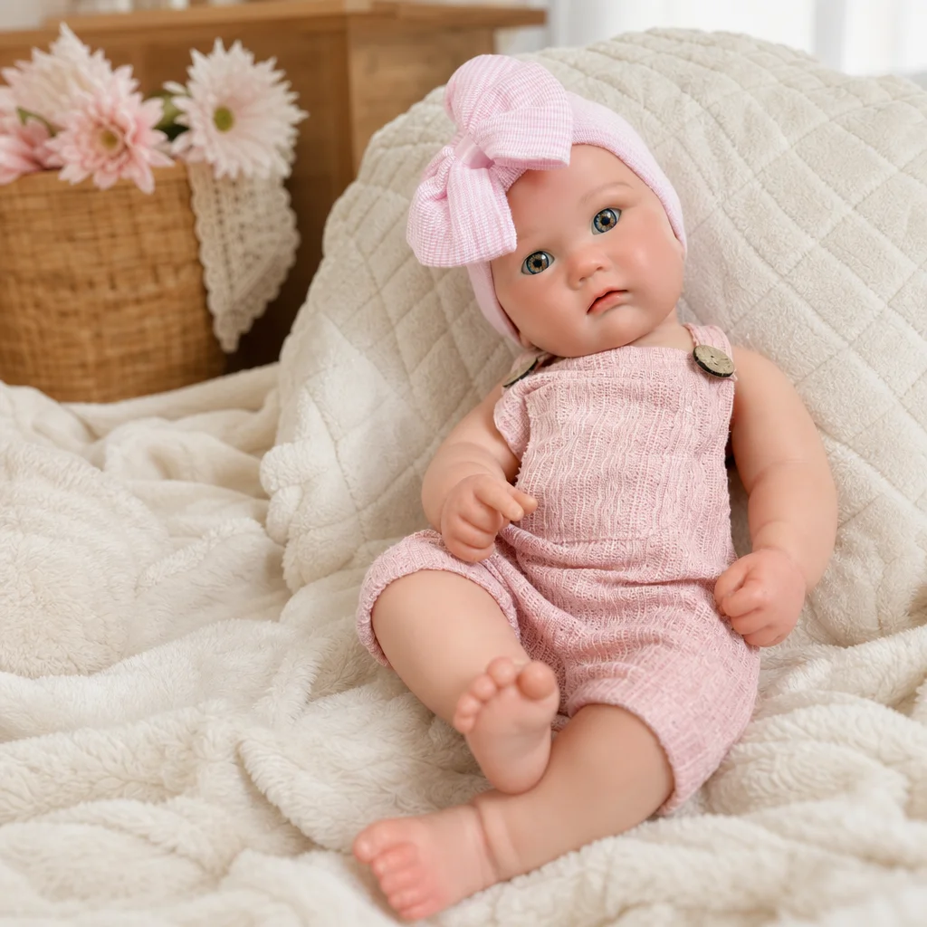 Reborn Baby Doll Silicone Realistic - 18 Inch August Full Silicone Reborn