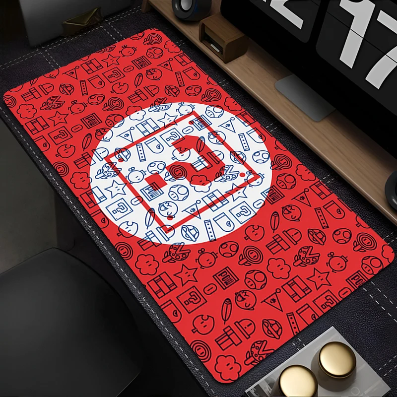 Mouse Pad M-Mario Anime Gaming Accessories Locking Edge Mousepad Gamer PC Completo Computer Keyboard Pad Carpet Desk Mat Varmilo