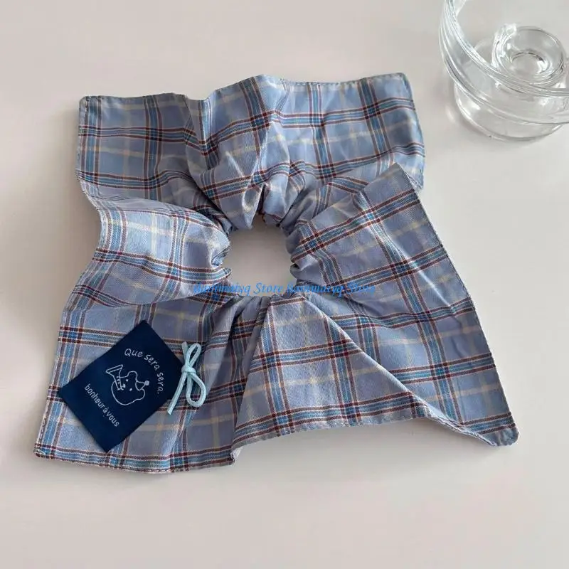 

573B Multiuse Plaided Hair Band Hair Styling Hair Scrunchy For Various Event Outfit