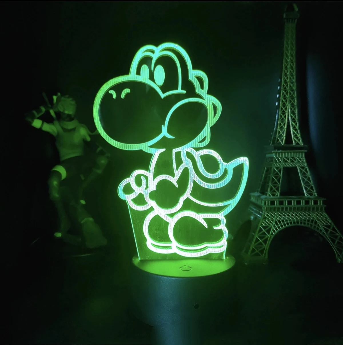 Super Mario Brothers Racing Night Light 3D Illumination Light 7/16 Color Touch Adjustable USB Charging Decoration Birthday Gift