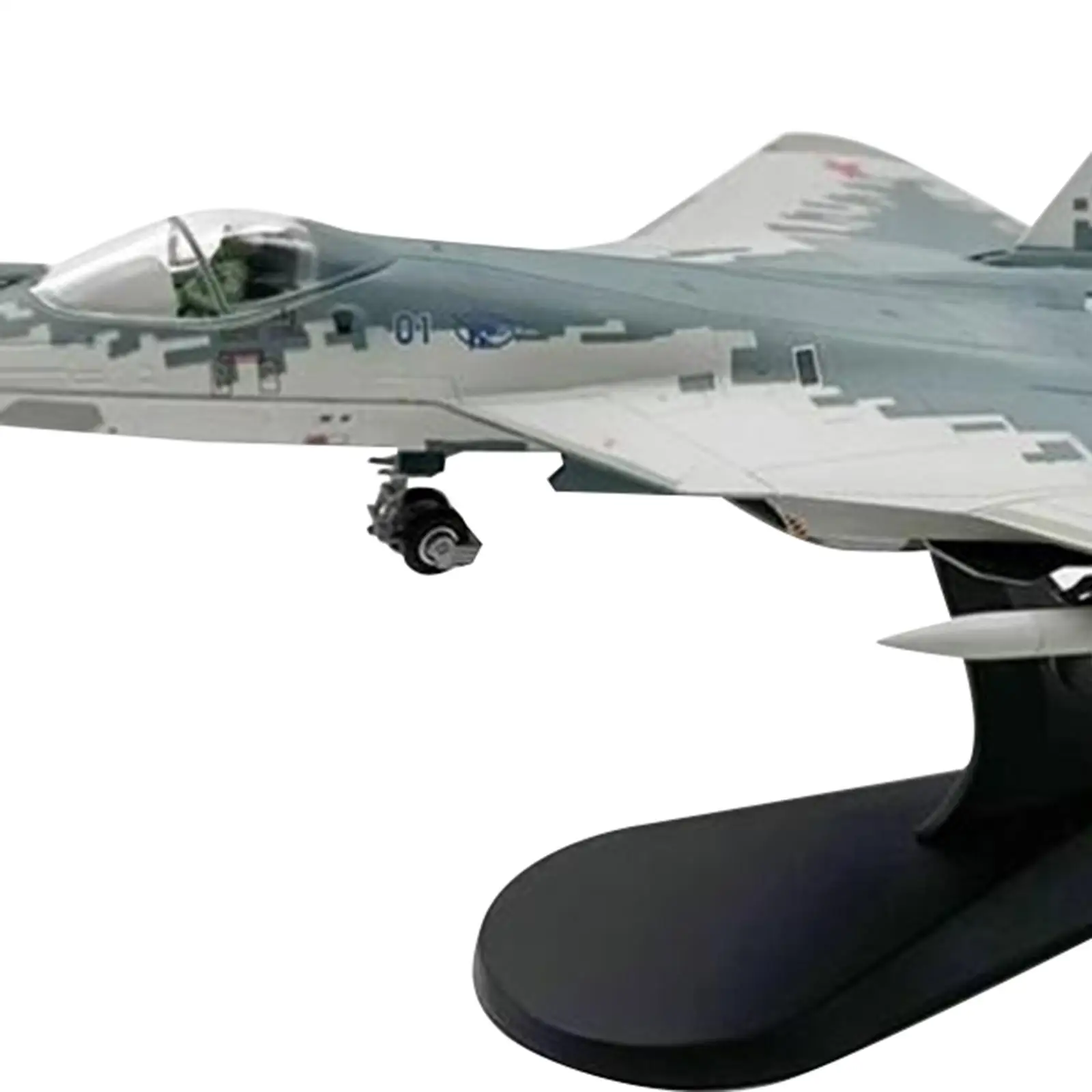 1:72 SU-57 Diecast Fighter Model samolotu myśliwskiego z podstawą ekspozycyjną do biura, sypialni, salonu, kawiarni, dekoracji stołu