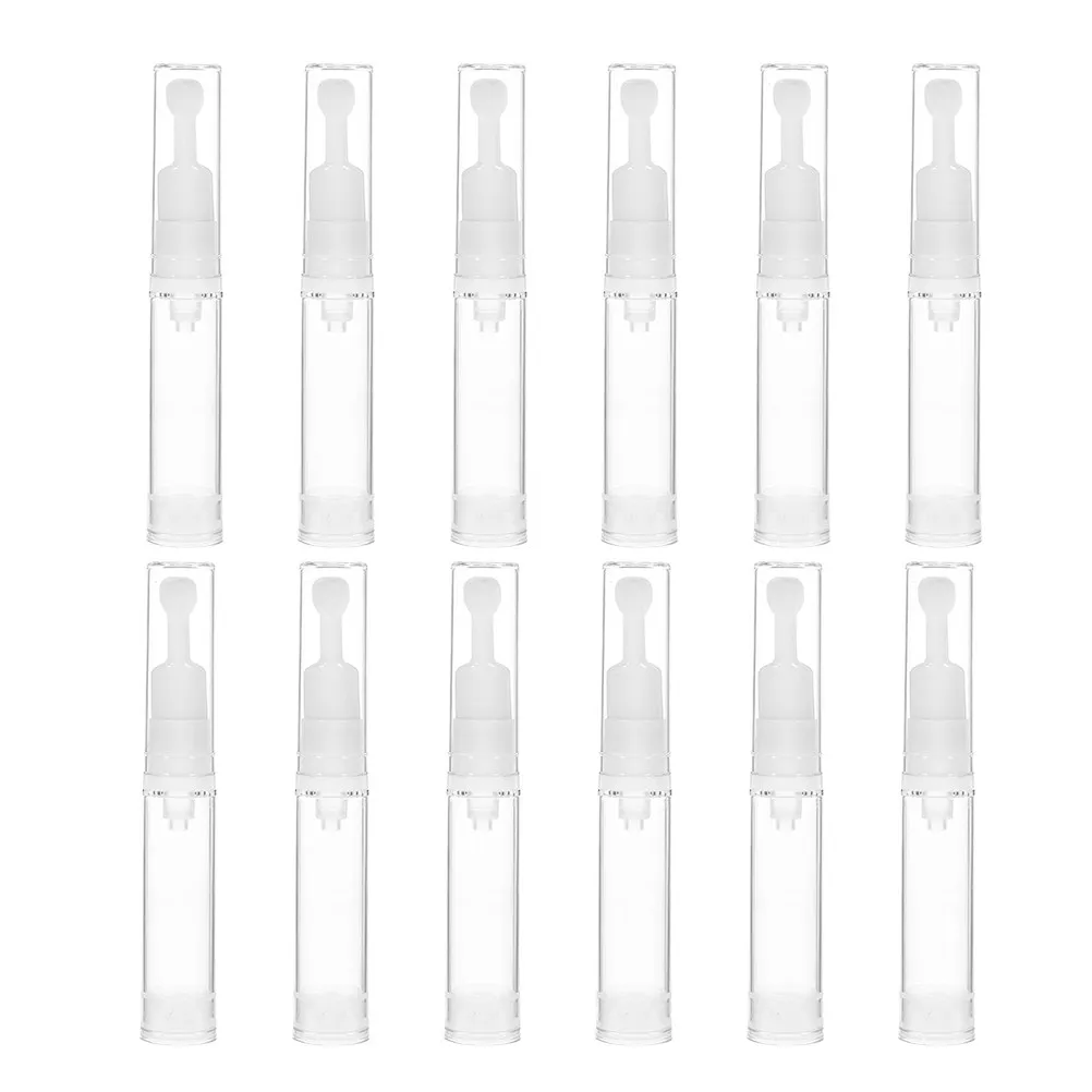 

Набор из 12 прозрачных портативных дорожных многоразовых легких флаконов-дозаторов для макияжа с безвоздушным насосом и носиком-утконосом