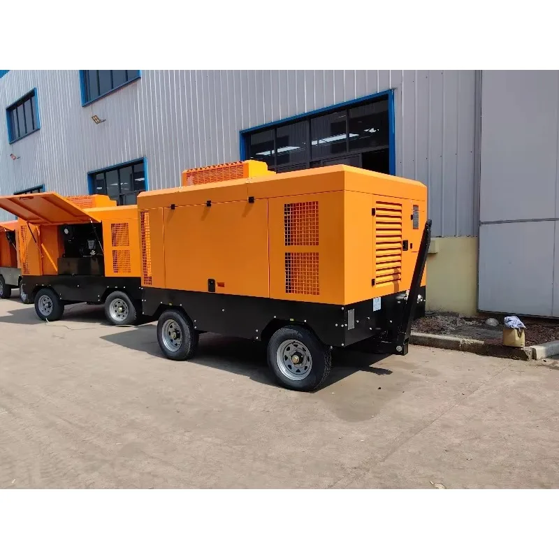 Customized 41-295kw 8-25bar Best Quality Portable Diesel Gas Screw Air Compressor For Mining Water Well Drilling Rigs Mobile Air
