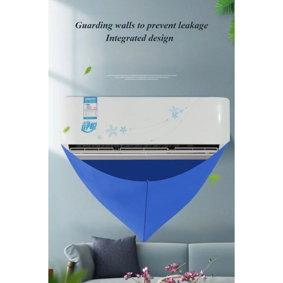 100 سنتيمتر سميكة نظافة تكييف الهواء غطاء التنظيف حقيبة بولي كلوريد الفينيل مع انبوب ماء المنزل 1-1.5P سبليت معلقة أدوات مكيف الهواء