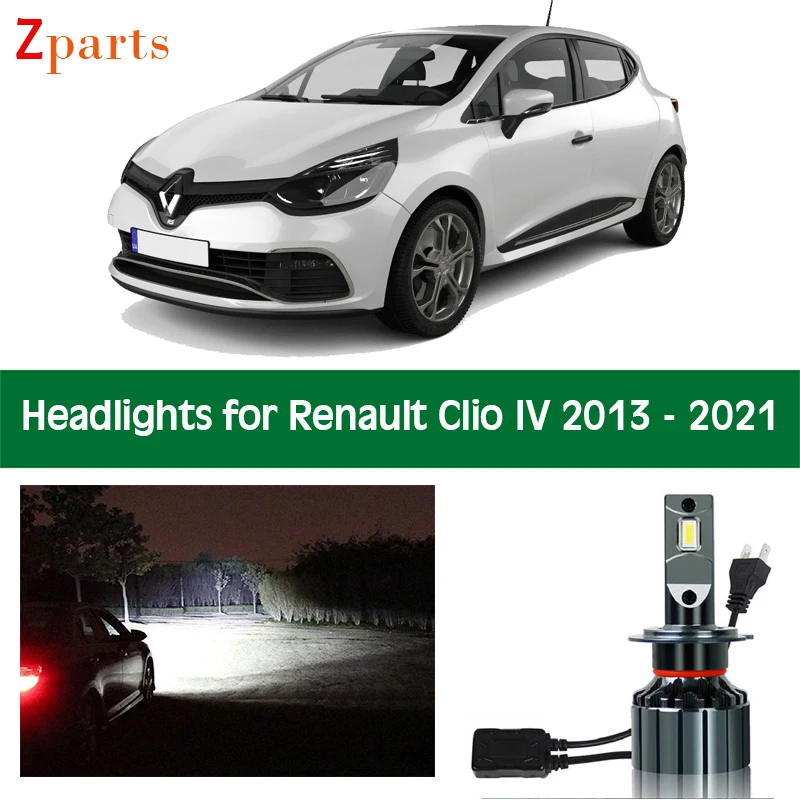 

Car Headlamp For 2013 - 2021 Renault Clio IV 4 LED Headlight Bulb Low Beam High Beam Canbus White Bright Auto Lights Accessories