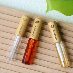 With Brush Mascara Container Bamboo Lid Vials Bottle Lip Gloss Tube Eyeliner Packing Compact Empty Refillable Mascara Pot Women