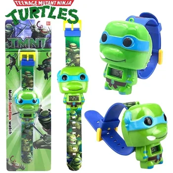 닌자 거북이 TMNT 어린이 만화 멋진 시계 장난감, 3D 시계, 생일 선물, 전자 시계 장난감, 어린이 크리스마스 선물, 신제품