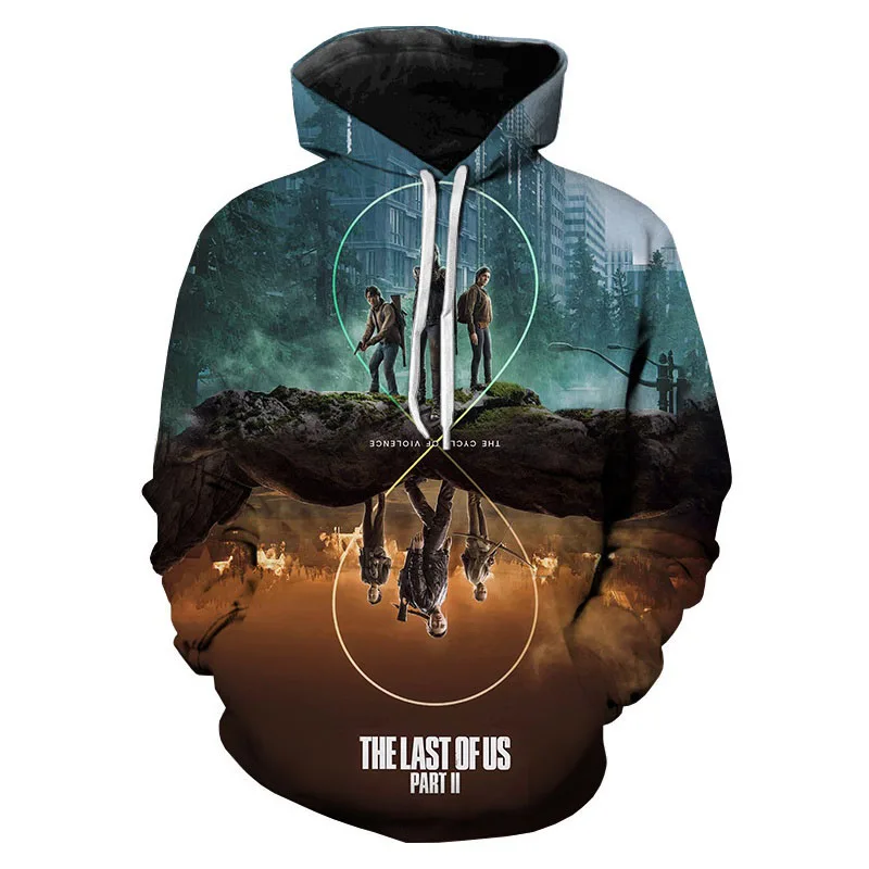 Hoodies Game The Last Of Us 3d Print Sweatshirts Men Women Unisex Hooded Oversized Hoodie Fashion Kids Sweatshirts Coat Clothing