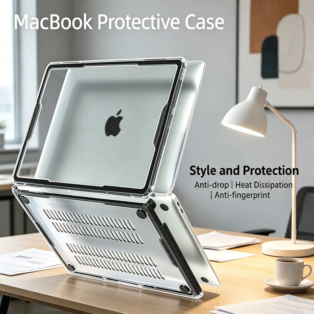 

MacBook Air 13.6 Protective Case, Clear TPU Black Edge MacBook Laptop Cover, For MacBook Air A2681 A3113 A3240 A3449, 13.6 Inch