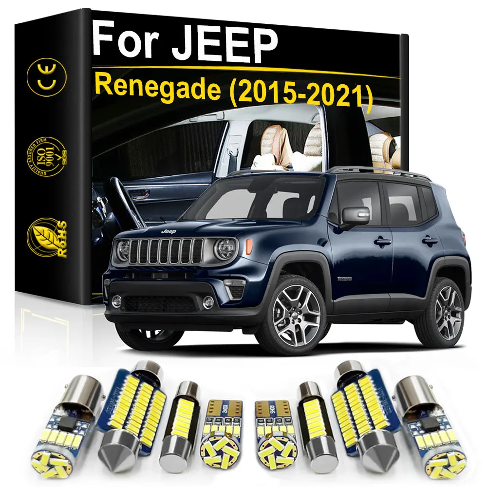 Dla Jeep Renegade 200 800 1000 2015 2016 2017 2018 2019 2020 2021 Canbus Oświetlenie wewnętrzne LED Akcesoria samochodowe Zestaw lamp LED