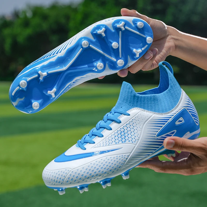 Men Soccer Shoes Cleats Sport Football Boots Adult Ankle Non-Slip Light TF/FG Grass Training Anti-Slippery Futsal High-quality