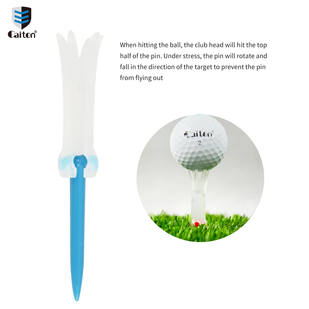 Caiton 3pc Golf Tee: A Durable and Flexible Tee with Directional Control, PP Rubber Material 85mm/75mm Options Improve Your Shot