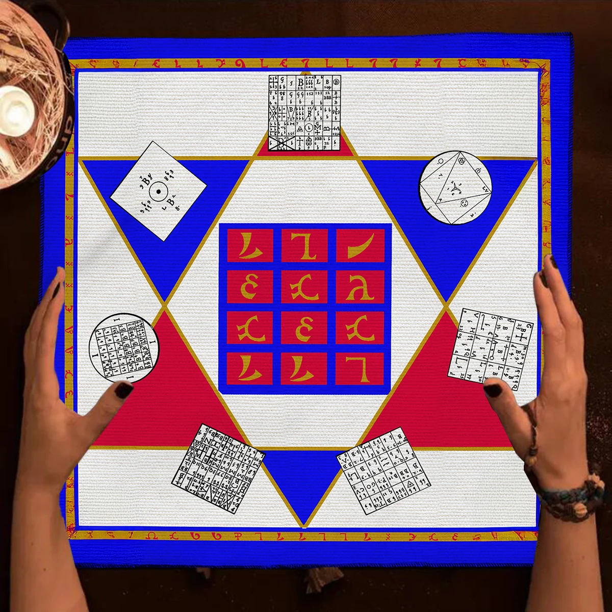 Hekate's Blessing Tarot Cards Tablecloth Altar Cloth Enochian Decorative Divination Cloth Tarot Mat Decor Oracle Card Pad