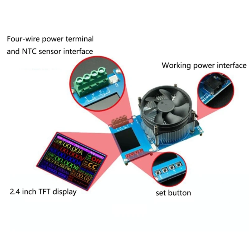 Electronic Load Tester with 4 Modes 150W 20A Resistor- Adjustable Constant Current Constant Current/Voltage/Power/Resist