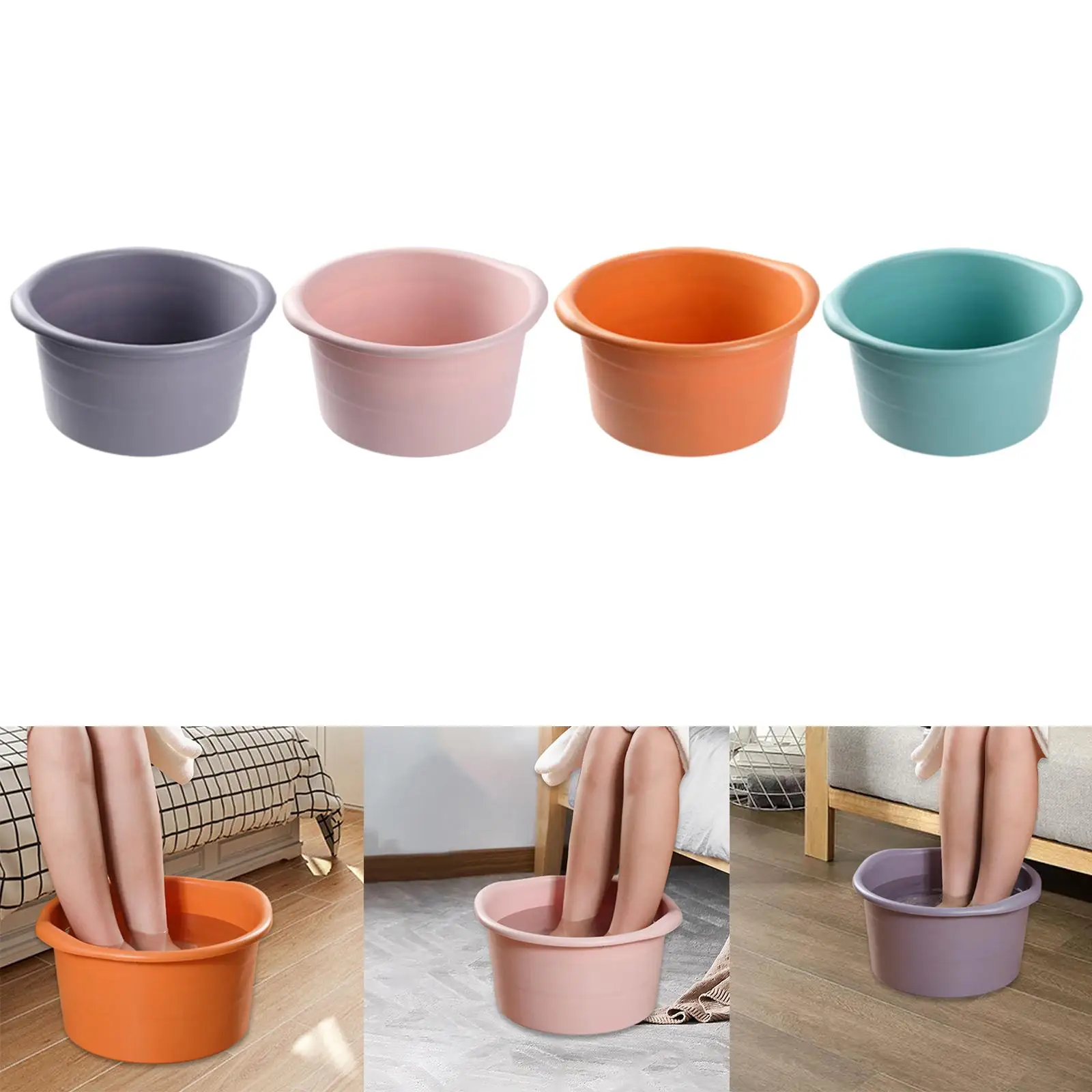 อ่างแช่เท้า อ่างสปาเท้า ถังแช่เท้า ทนทาน มีหูจับทั้งสองข้าง อเนกประสงค์ สำหรับทำเล็บเท้า ขนาด 27.5x19 ซม. สำหรับใช้ในบ้าน