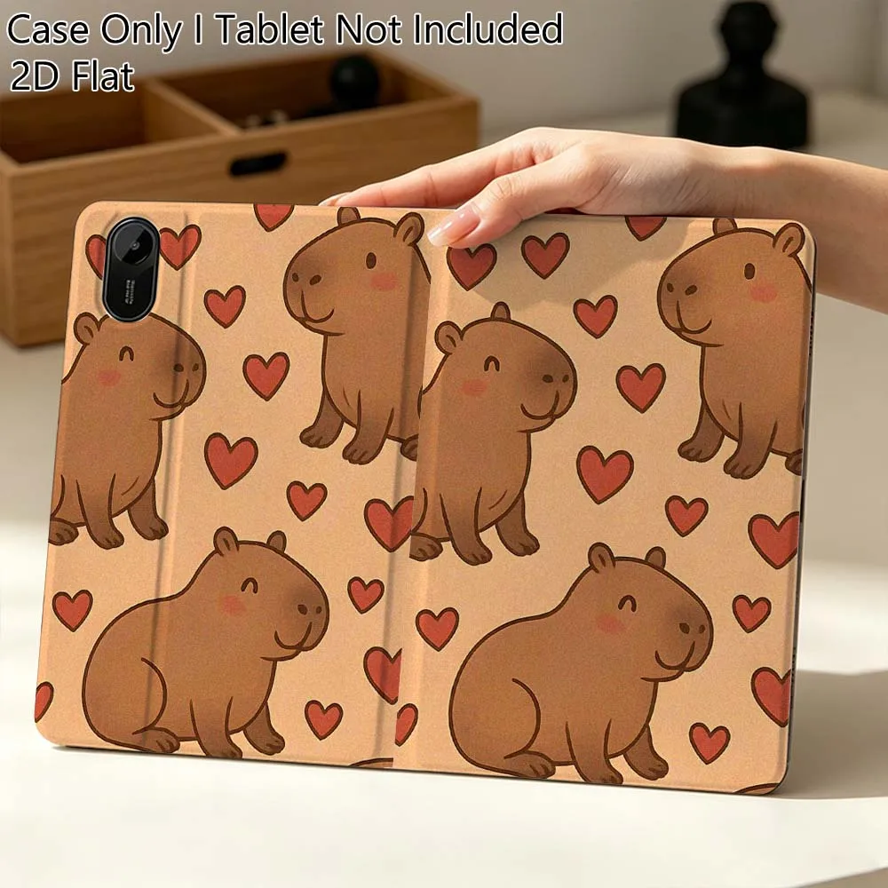 

Cute Capybara Design Art For Xiaomi Mi Pad Mini 4 5 6 7 SE Pro Plus Redmi Pad 2 SE 2025 8.8 11 Foldable Tablet Case Gift