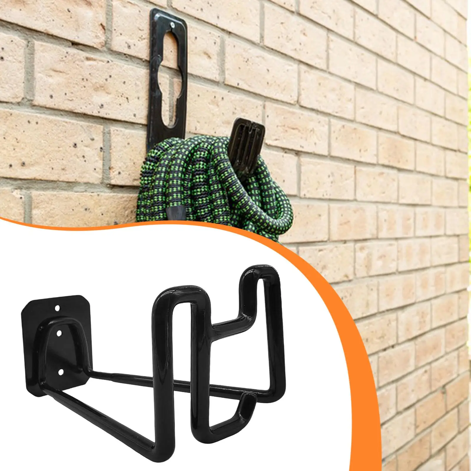 

Hose Reel Holder Durable Metal Iron Hose Hanger for Garage Garden Tool Organizer Lawn Irrigation