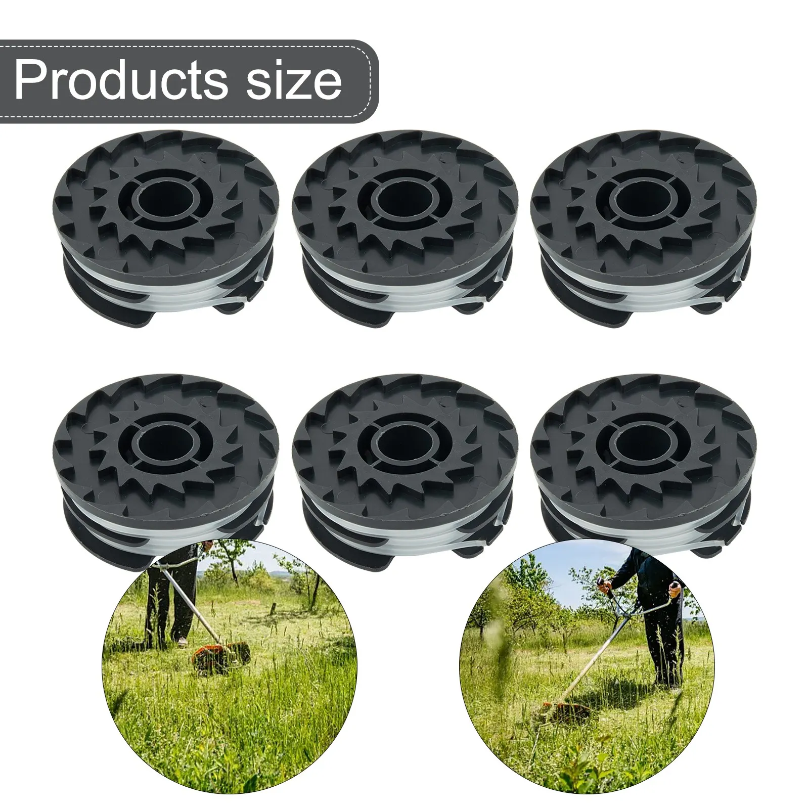 1/6PCS Thread Spools For Parkside Cordless Grass Trimmer For PRTA 20-Li A1 B2 C3 Portable Cordless Lawn Mower Head Spools Parts