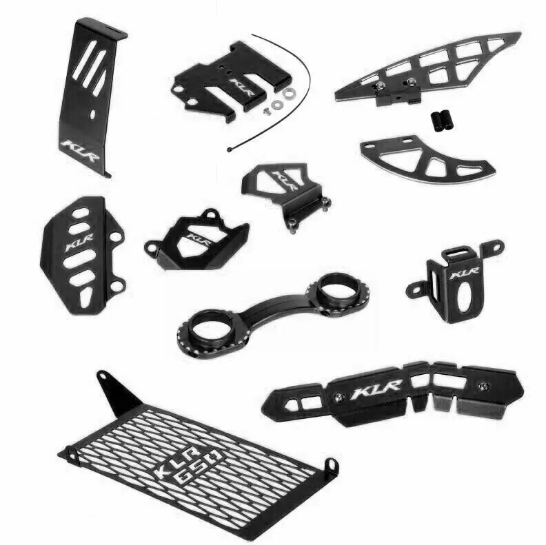 

Aluminum Motorcycle Radiator Fork Stabilizer Brake Caliper Battery Chain Pipe Cover accessories For KLR650 08-18 KLR 650
