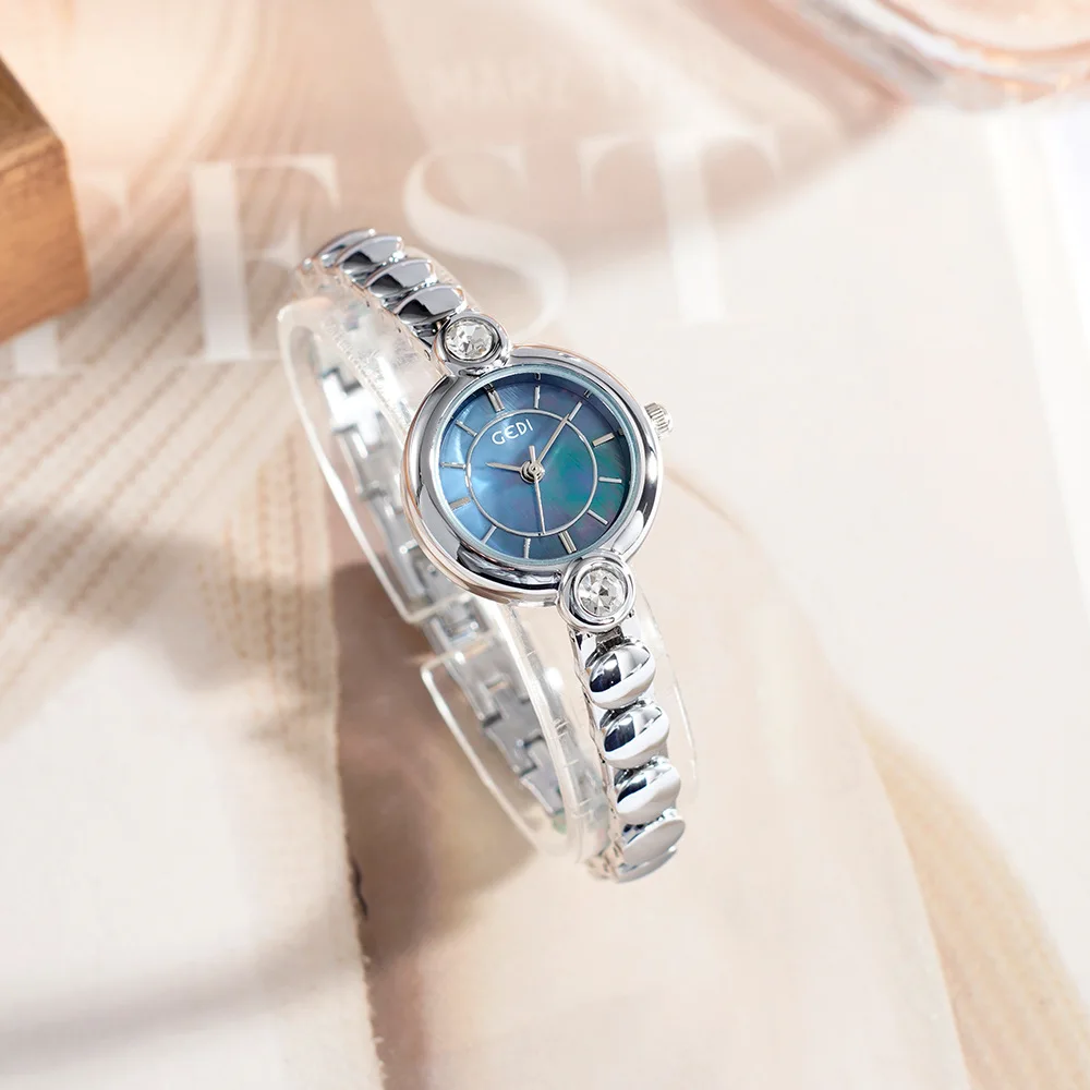 

GEDI Women's Watch Light Luxury Premium Exquisite Beimu Waterproof Alloy Bracelet Quartz Watch Ladies' Wristwatch