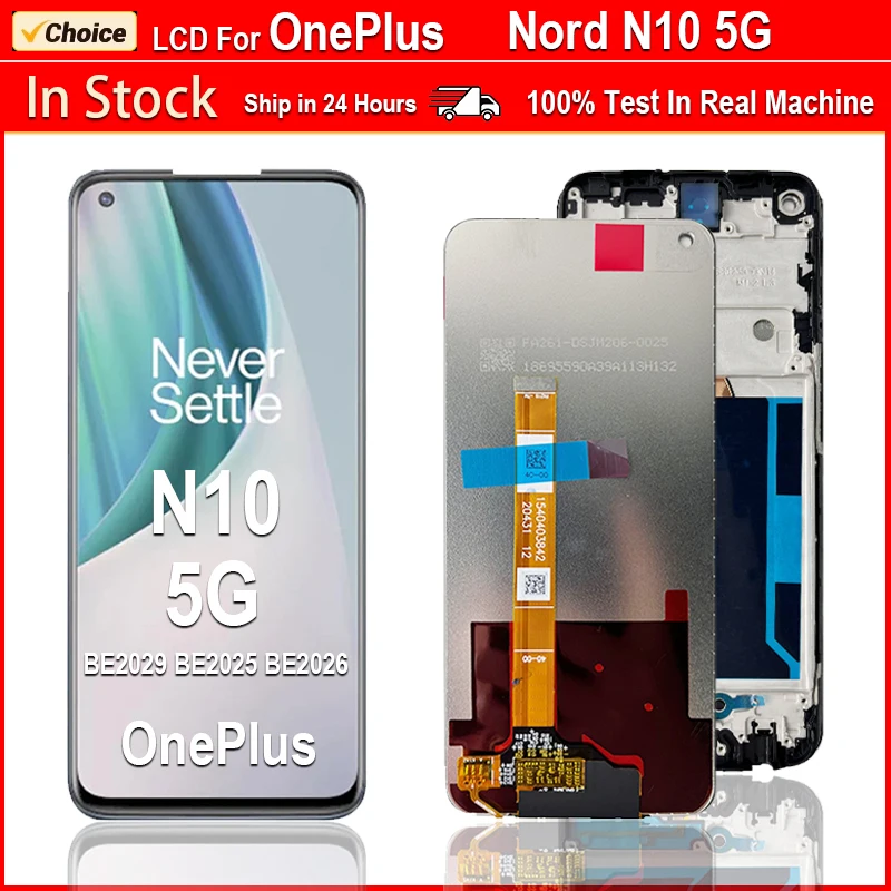 6.49\'\' LCD For OnePlus Nord N10 5G LCD Display Touch Screen Digitizer Assembly Replaceable Parts LCD For 1+N10 BE2029 BE2025 LCD