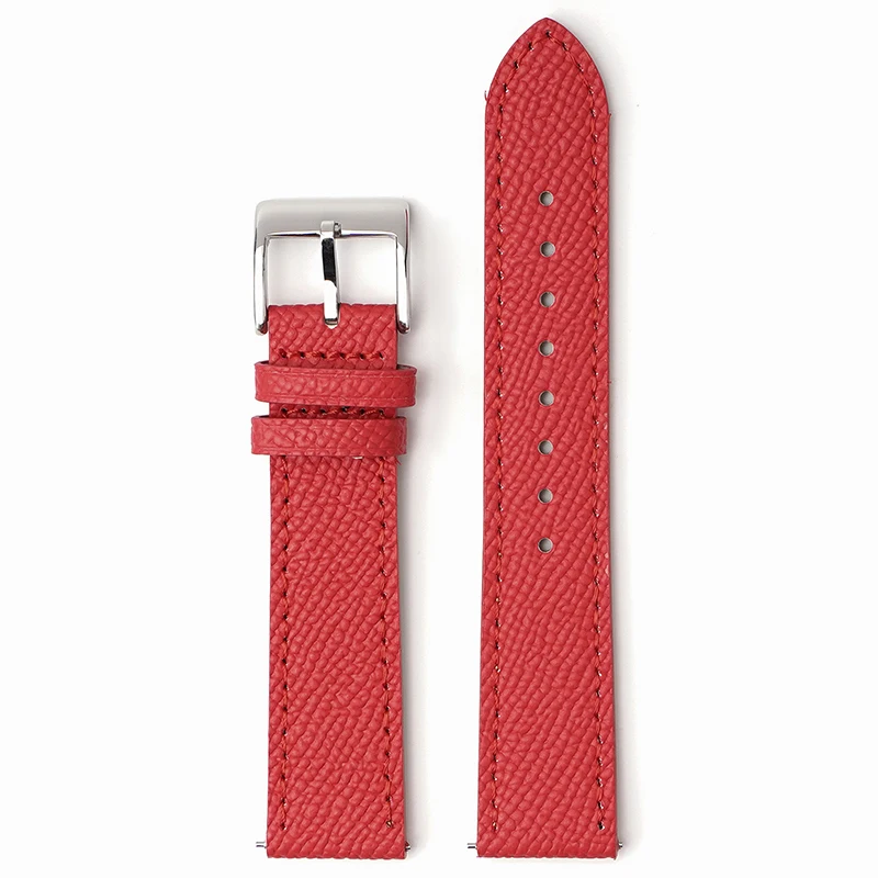 Epsom Uhrenarmband 18 mm 19 mm 20 mm 22 mm Kalbsleder-Uhrenarmband Schnellverschluss-Uhrenarmband Handgefertigter Armbandgürtel mit Palmenmuster – Detail 28