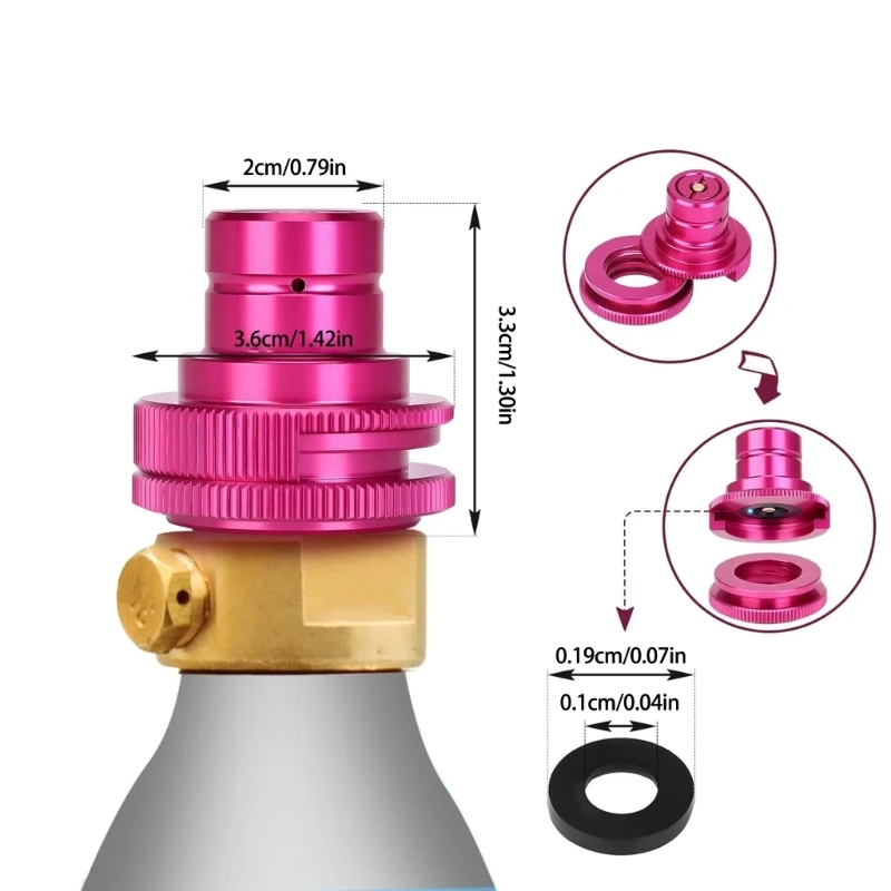 Quick Connection CO2 Tanks Bubblers Cylinders Adapter With TR21 4 Male Thread Home Sodas Water Bubblers Fit for Art/GAIA