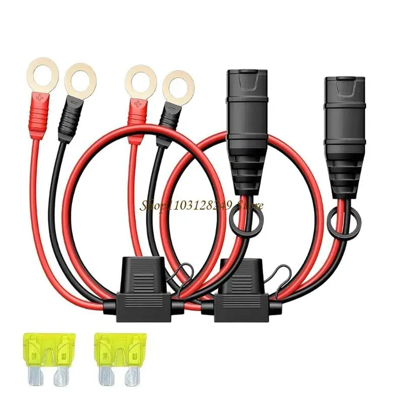 N5KD 6mm Terminal Connector with 20A Fuses & Waterproof Design 16AWG Battery Extension Cable Suitable for GC008