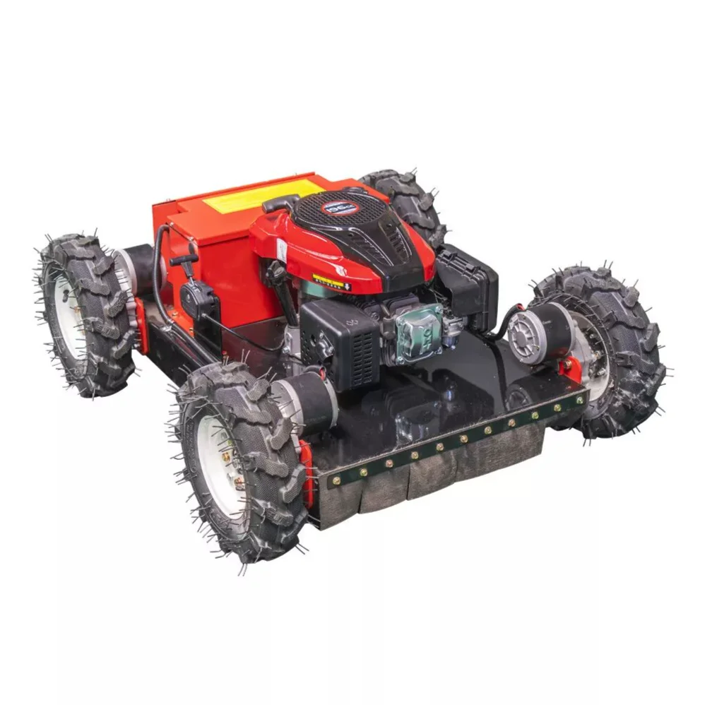 HW196-55JY Remote Control Lawn Mower Petrol Lawnmower Remote Tracking Robot For Lawn Business Adjustable Height 30° Climb Custom