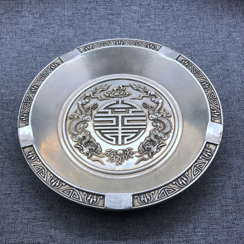 fournitures-de-calligraphie-en-gros-lave-stylo-repose-stylo-plat-d'eau-porte-encre-boite-d'encre-antique-plaque-en-cuivre-blanc-et-argent-grand-stylo