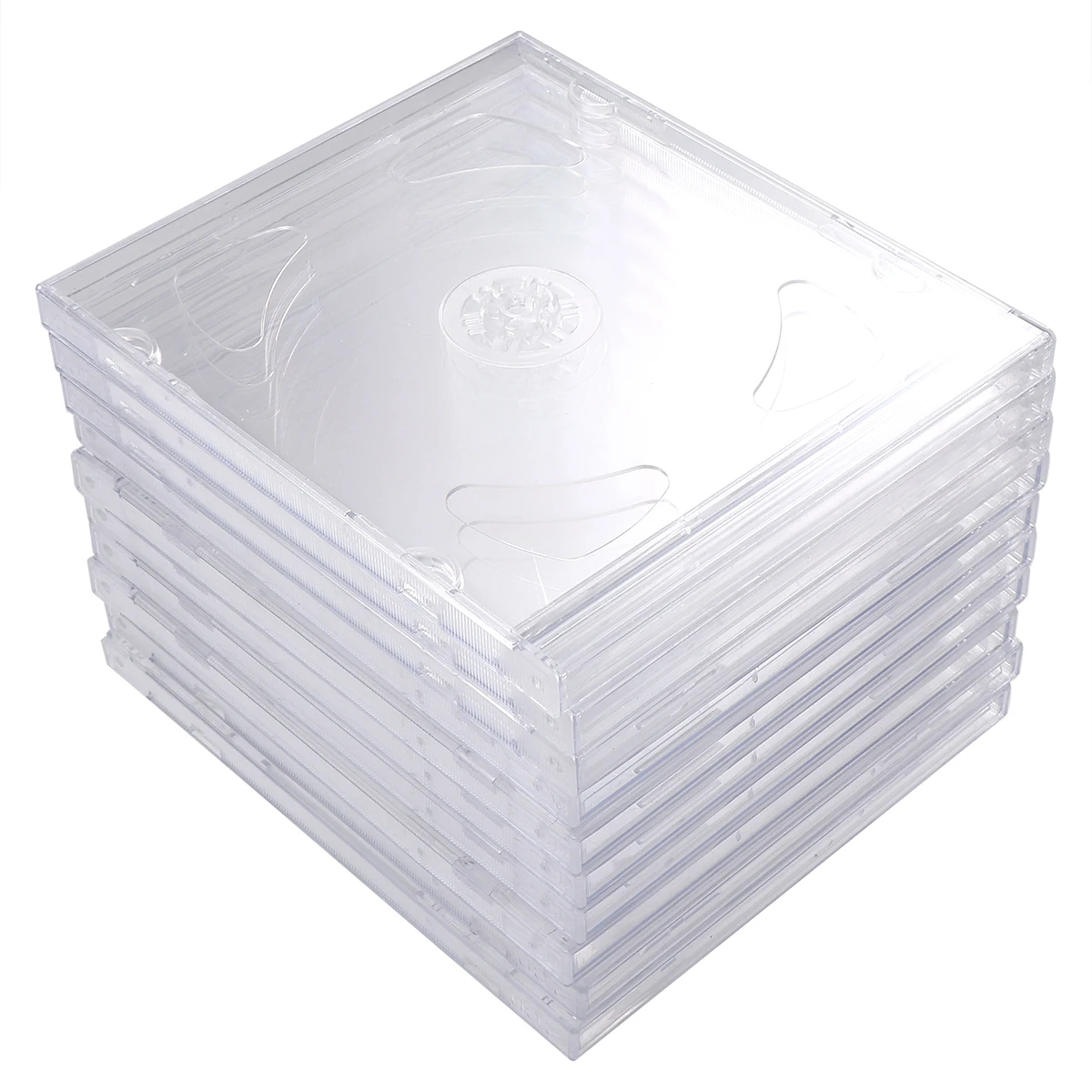 

10pcs CD Storage Portable Cd Case Media Holder Transparent Jewel Box for Videos Mixtape Media Video Storage Case Gift