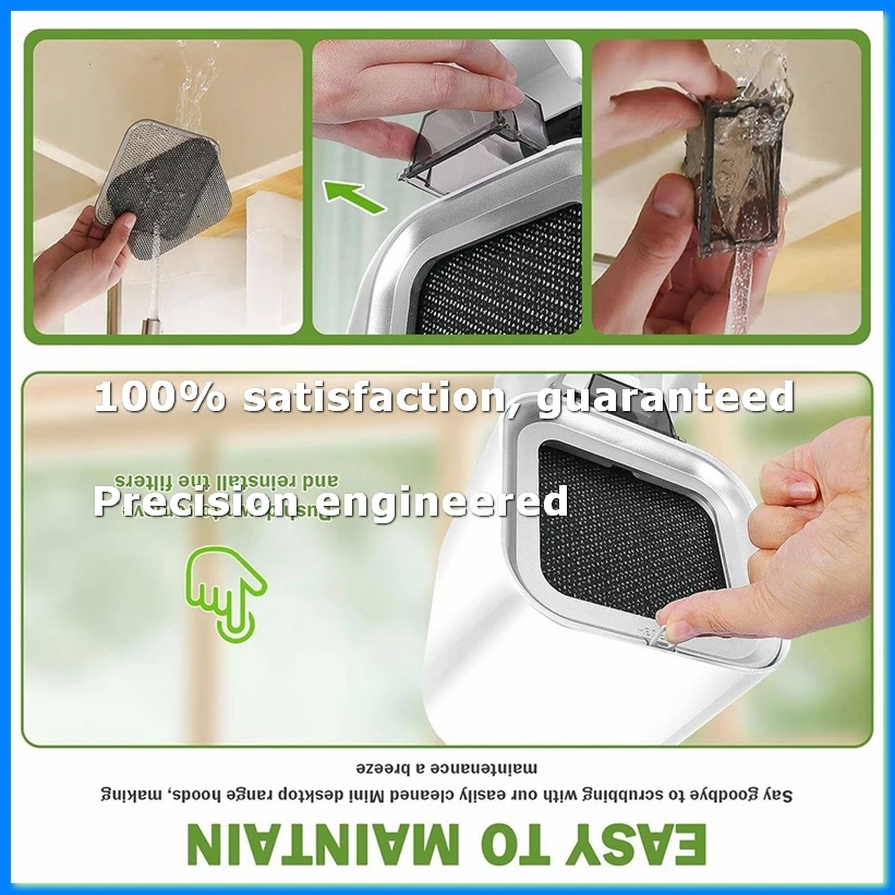 Portable Range Hood, Mini Tabletop Range Hood, 2-Speed Retractable Kitchen Exhaust Fan for Indoor Smoke Exhaust US Plug-ABAM
