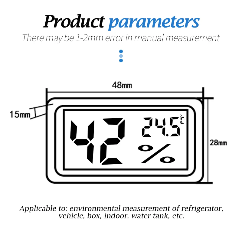 Hygromètre numérique LCD pour apiculture, mini question de ruche, Therye.com avec capteur, affichage de surveillance, détecteur d\'humidité