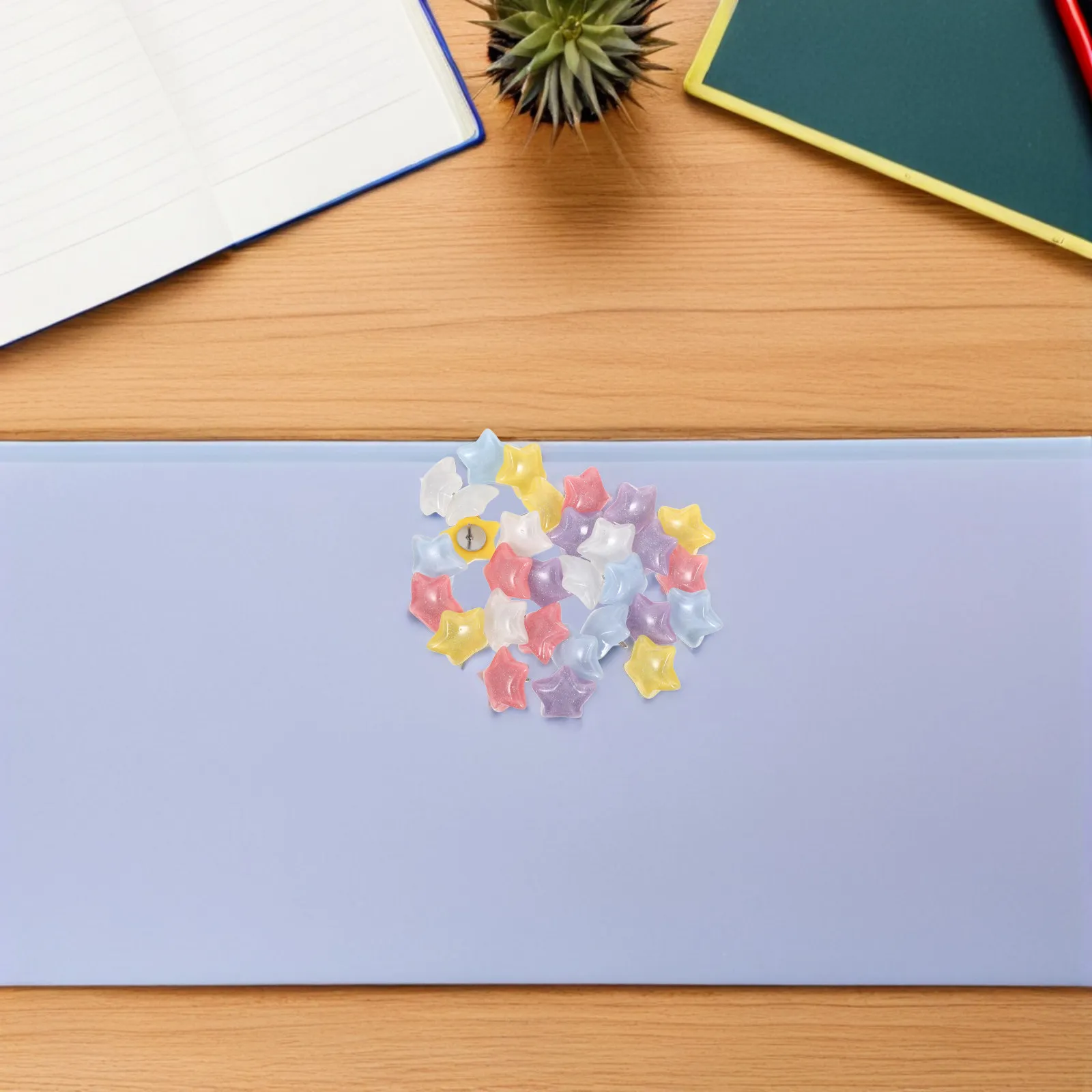 

30Pcs Star Thumb Tacks Colorful Decorative Push Pins for Bulletin Cork Memo Board Office Classroom Wall Hanging Pins